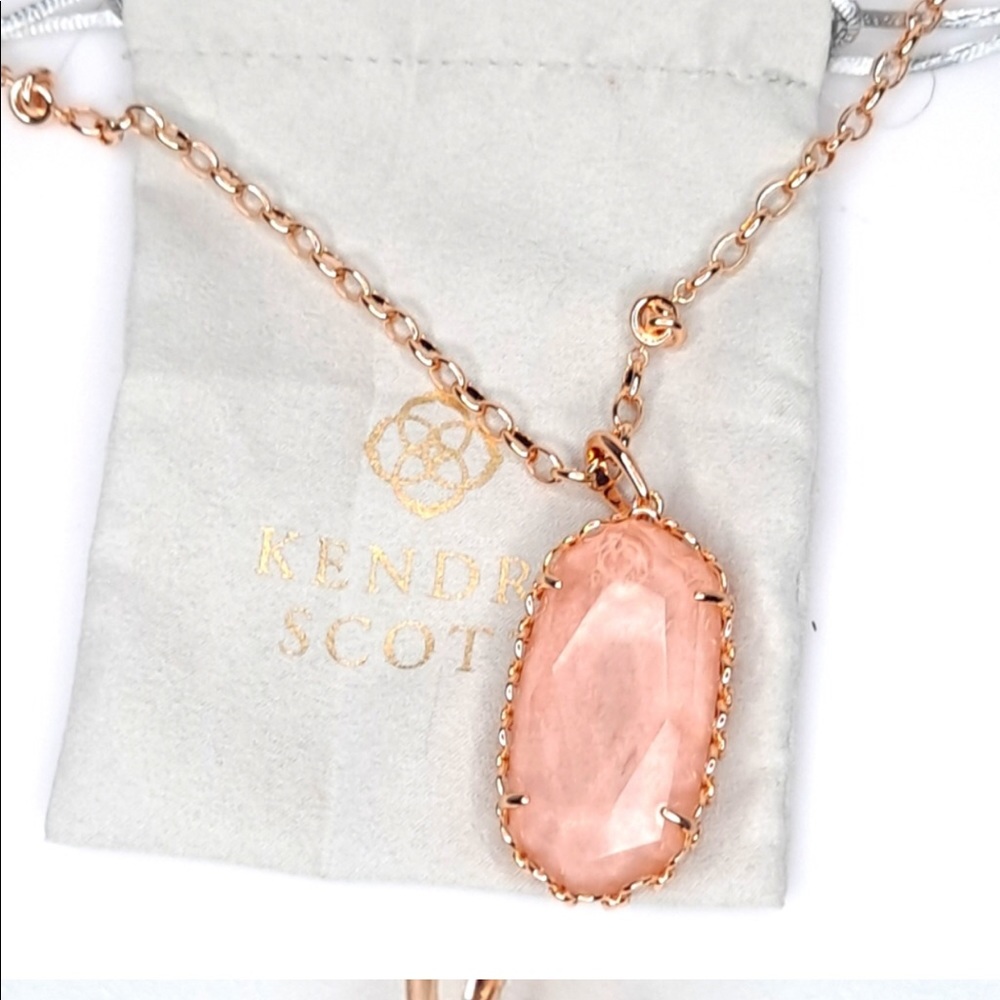 Kendra Scott Rose Gold Long Pendant Necklace